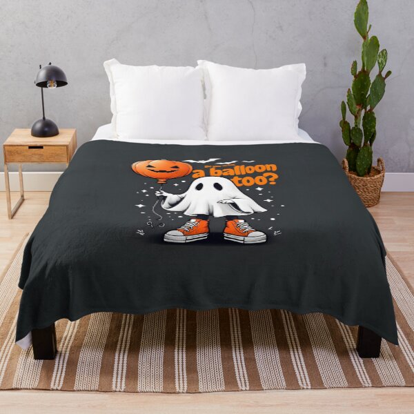 Item preview, Ghost with Pumpkin Balloon designed and sold by elmindo.