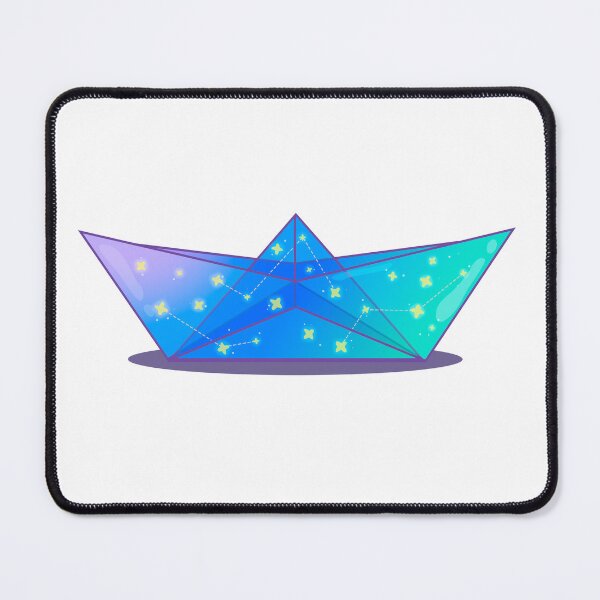 Item preview, Glass origami boat with night sky designed and sold by Naokodarling.