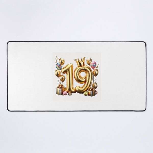 Item preview, Golden Balloon Number 19 with Crown and Birthday Party Decorations designed and sold by momo9981.