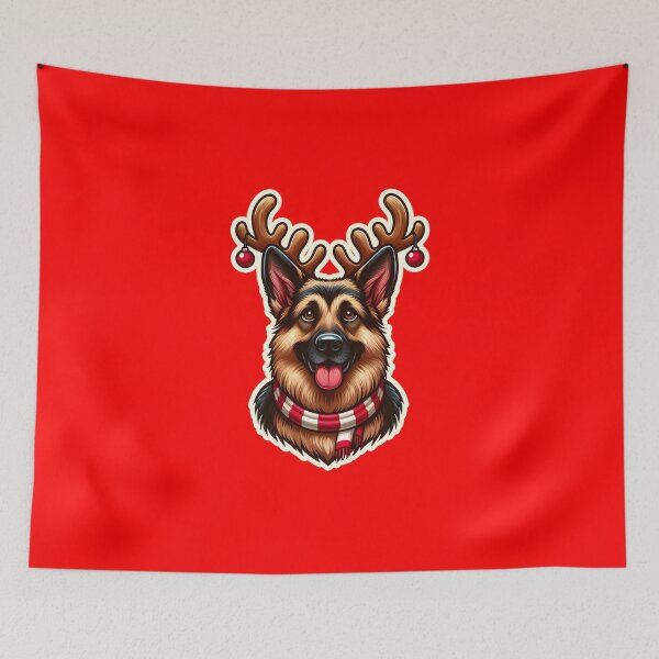 Item preview, German Shepherd Christmas reindeer, gift designed and sold by ThisDress.