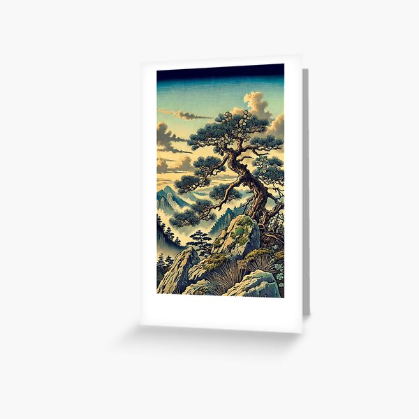Item preview, Beholding Kana - A Contemporary Ukiyo-e Nature Landscape designed and sold by Kijiermono.