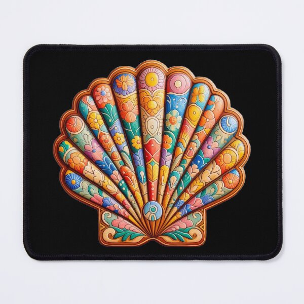 Item preview, MEXICAN MURAL ART SCALLOP designed and sold by AJCIShop.