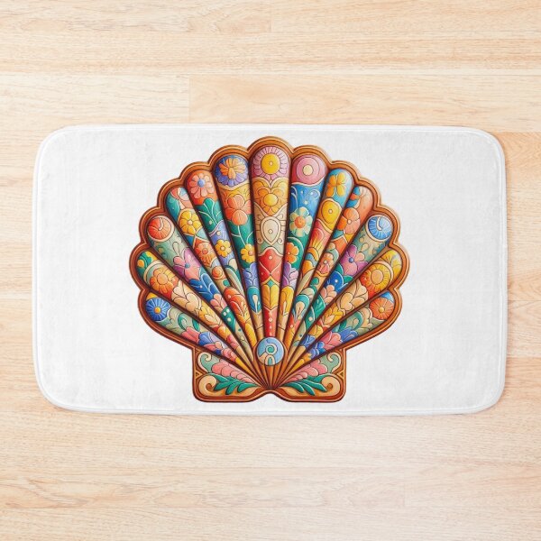 Item preview, MEXICAN MURAL ART SCALLOP designed and sold by AJCIShop.