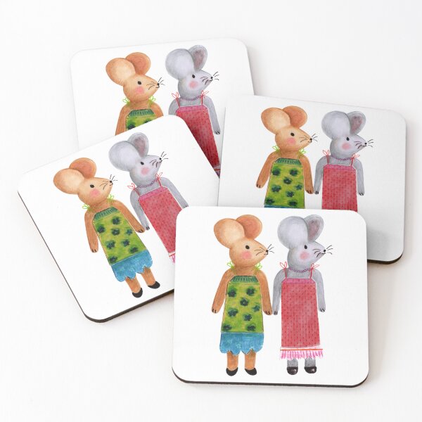 Item preview, Maude and Mildred Mouse - Mice in dresses designed and sold by Thecraftbus.