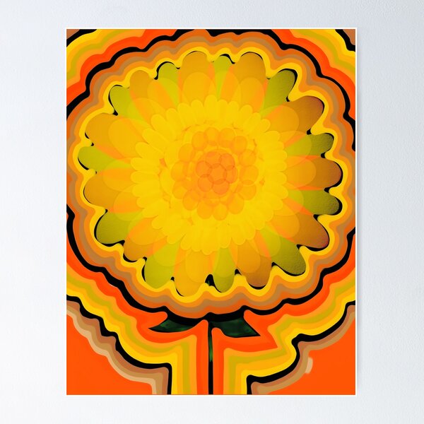 Item preview, Floodle retro sunflower warm designed and sold by bekki smith.
