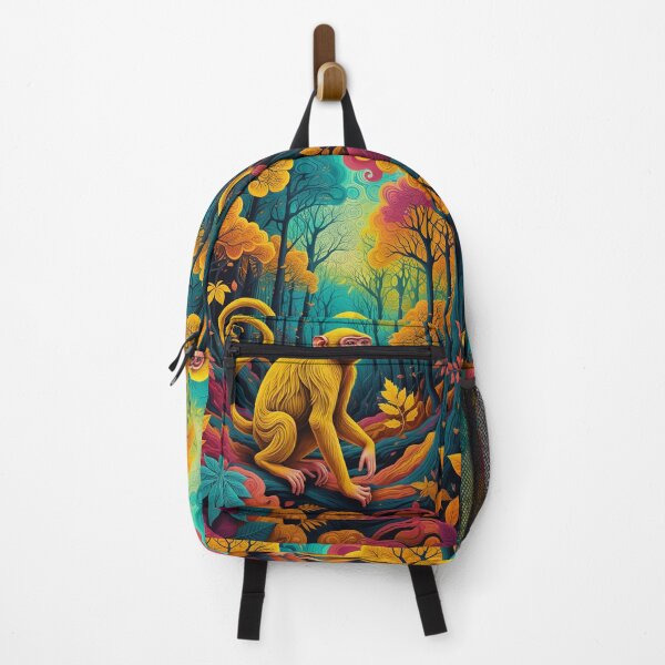 Item preview, Yellow Monkey Wild Life Abstract Vintage Zentangle Art designed and sold by Witty Shirts.
