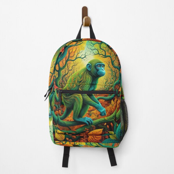 Item preview, Green Monkey Wild Life Abstract Vintage Zentangle Art designed and sold by Witty Shirts.