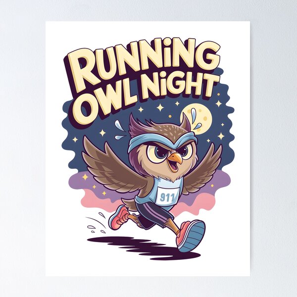 Item preview, La noche del búho corriendo designed and sold by Wegetees.