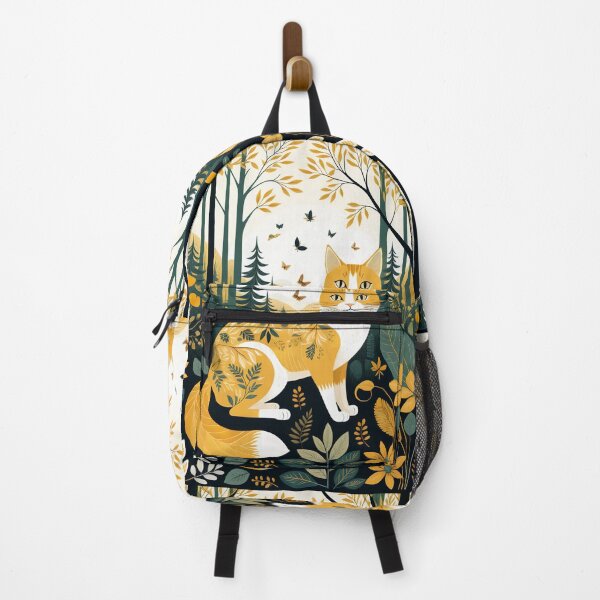 Item preview, Yellow Cat Wild Life Abstract Vintage Zentangle Art designed and sold by Witty Shirts.