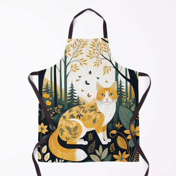 Item preview, Yellow Cat Wild Life Abstract Vintage Zentangle Art designed and sold by Witty Shirts.