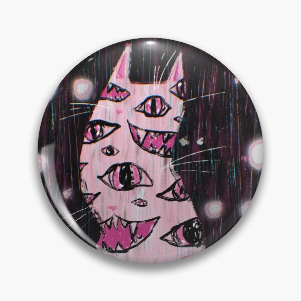 Item preview, Creepy Cat With Eyes On Dark Background designed and sold by Julia Sol.