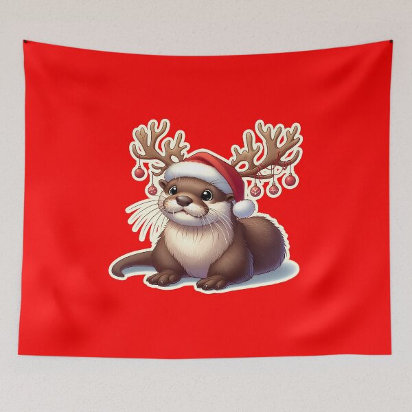 Item preview, Otter Christmas reindeer, gift designed and sold by ThisDress.
