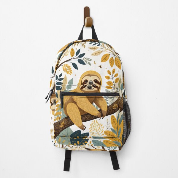 Item preview, Yellow Sloth Wild Life Abstract Vintage Zentangle Art designed and sold by Witty Shirts.