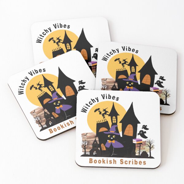 Item preview, Cute Halloween Magical Cat With Books - Witchy Vibes Bookish Scribes designed and sold by Cat Stories.