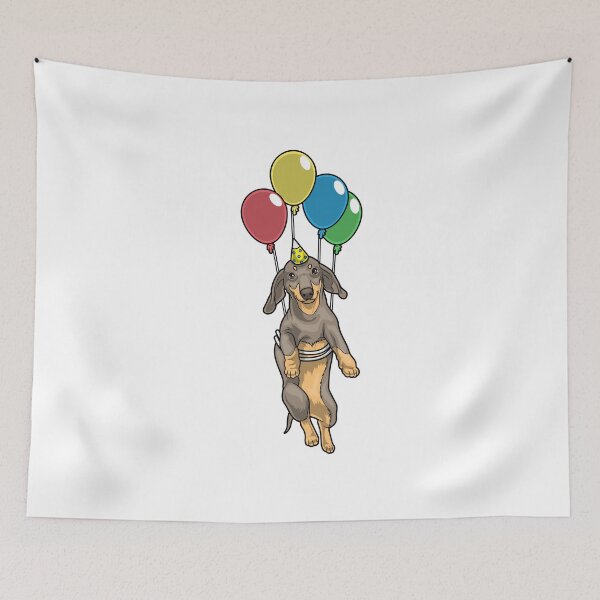 Item preview, Dachshund Birthday Ballons designed and sold by Snabdesign84.