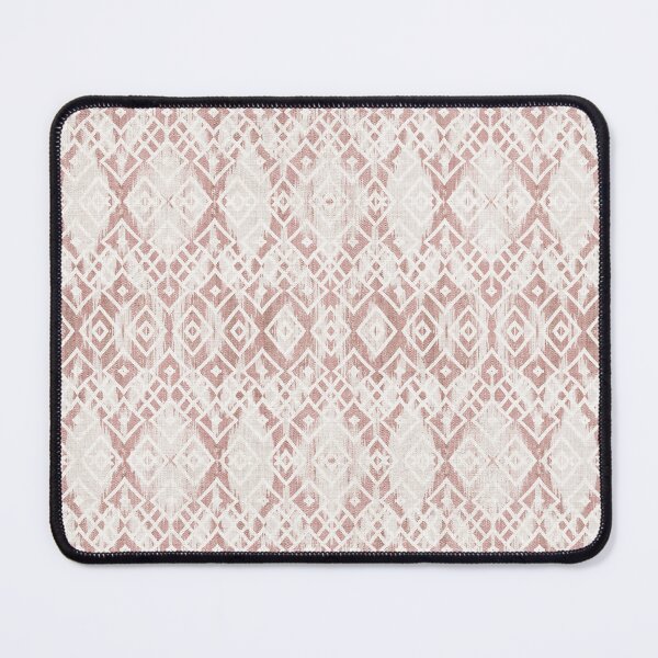 Item preview, Abstract Boho Ikat pattern terracotta cream mudcloth designed and sold by Bloomery Decor.