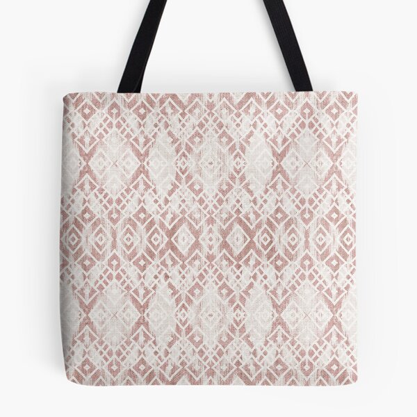 Item preview, Abstract Boho Ikat pattern terracotta cream mudcloth designed and sold by Bloomery Decor.