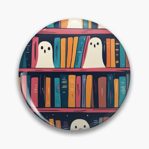Artikelvorschau, Süße Geister im Bücherregal. Fröhliche Halloween-Leser entworfen und verkauft von sheprint.