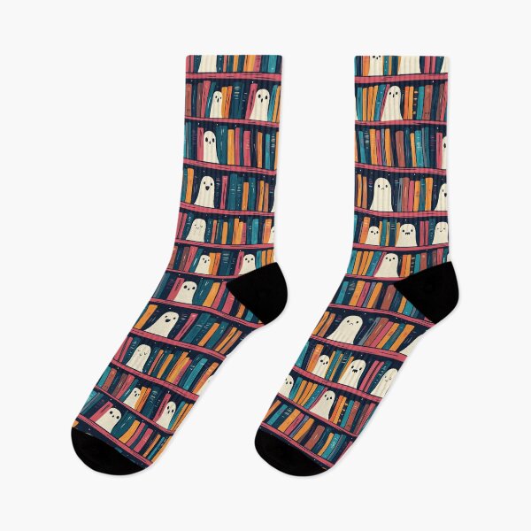 Item preview, Cute Ghosts on Bookshelf Happy Halloween Readers designed and sold by sheprint.