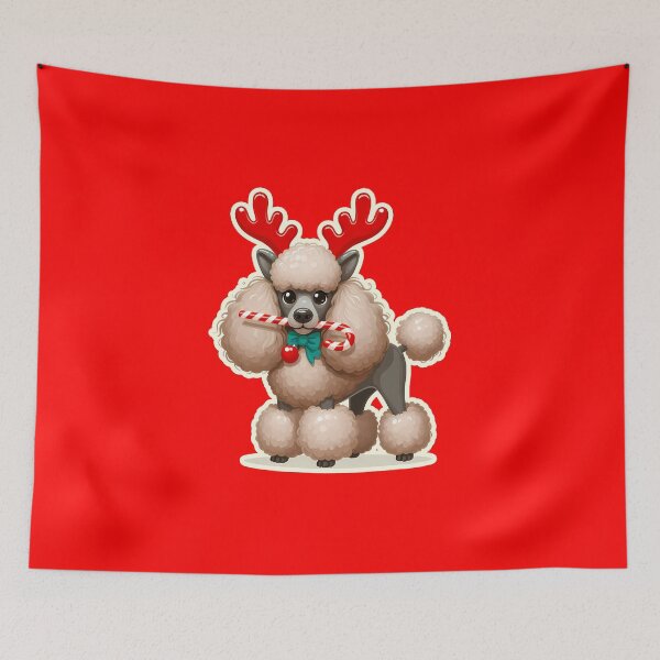 Item preview, Poodle Christmas reindeer, gift designed and sold by ThisDress.