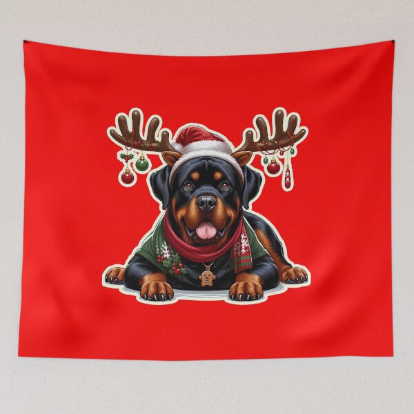 Item preview, Rottweiler, Rottie Christmas reindeer, gift designed and sold by ThisDress.