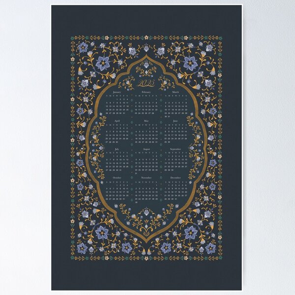 Item preview, Victorian book cover florals 2025 Calendar designed and sold by Bloomery Decor.