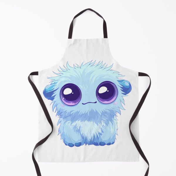Item preview, Cute Blue Monster with Big Eyes designed and sold by NicolasGlowArt.