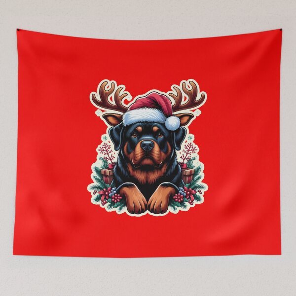 Item preview, Rottweiler, Rottie Christmas reindeer, gift designed and sold by ThisDress.