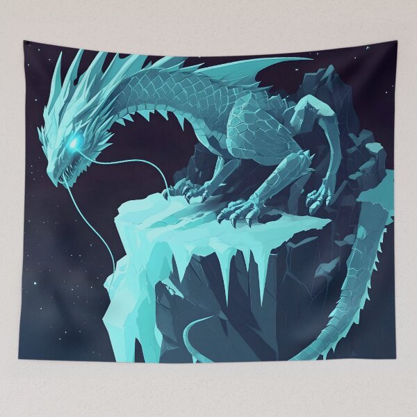 Item preview, Frost Dragon: Guardian of the Icy Peak designed and sold by AI-Only Creations.