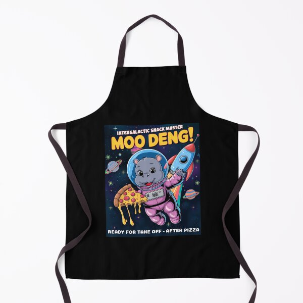 Artikelvorschau, Intergalaktisches Moo Deng Baby Nilpferd Pizza Abenteuer entworfen und verkauft von OwlWorks.