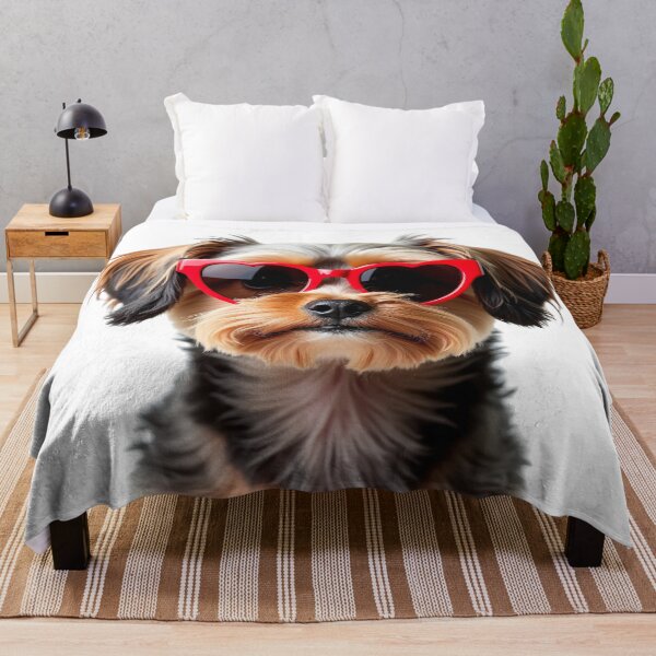 Item preview, Funny cool Havanese dog wearing a heart shape sunglasses designed and sold by LazyOwlStore.