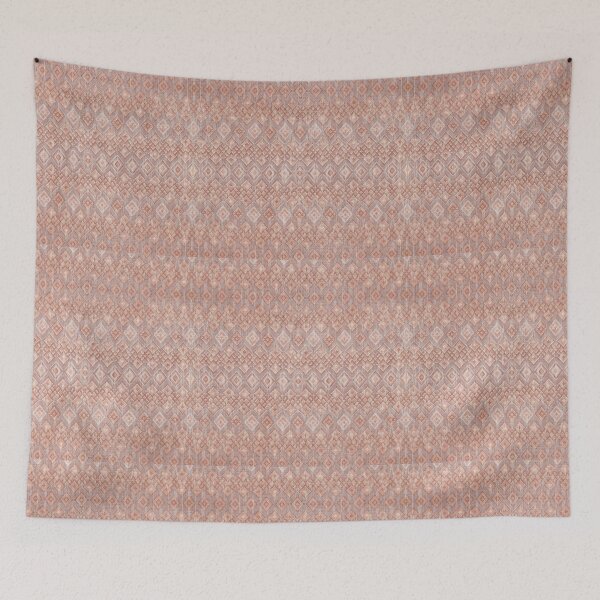 Item preview, Abstract Boho Ikat pattern terracotta mudcloth designed and sold by Bloomery Decor.