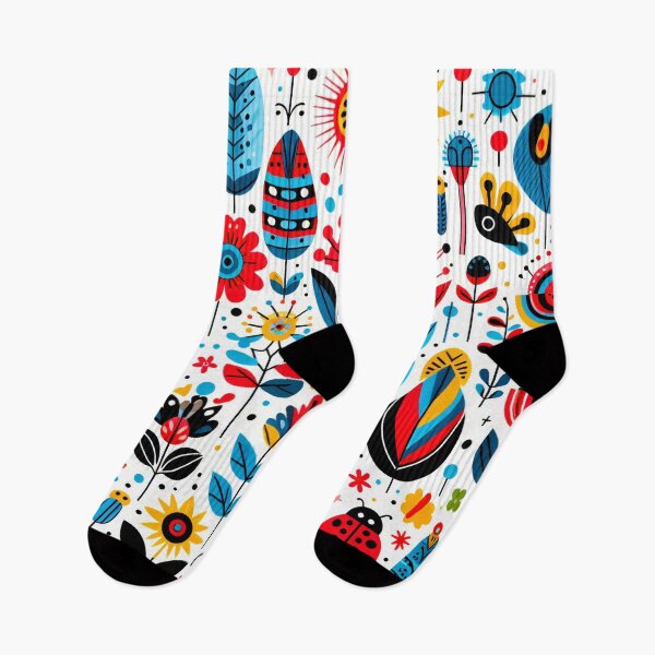 Item preview, Scandinavian Folk Art Flower Pattern  by heidiannemorris designed and sold by FOLK ART FUSION by heidiannemorris.