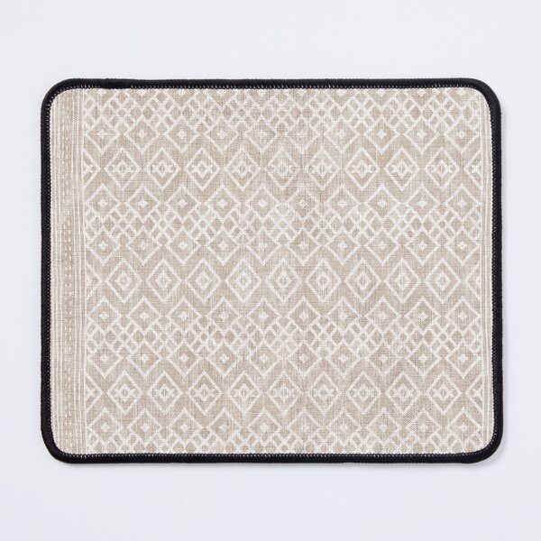 Item preview, Abstract Boho Ikat pattern beige cream mudcloth designed and sold by Bloomery Decor.