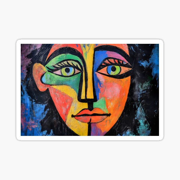 Item preview, Vibrant Abstract Face Art designed and sold by Soul-Sparks.