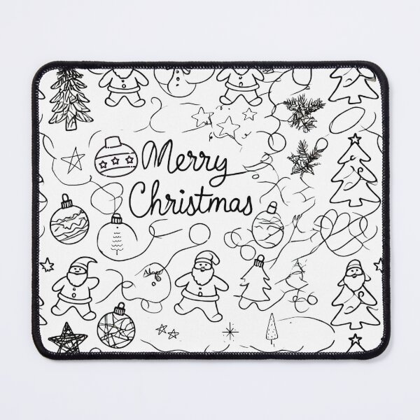 Item preview, One line Christmas Pen Drawing Minimalist Aesthetics 2024 Trend designed and sold by The Art of Kkatarynka.