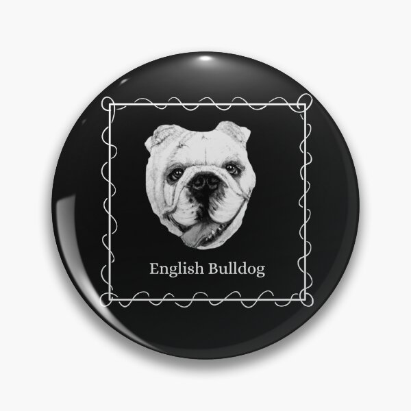 Item preview, English Bulldog painting in black and white designed and sold by Jennifer Morcom.