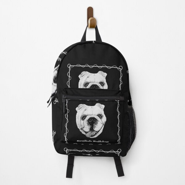 Item preview, English Bulldog painting in black and white designed and sold by Jennifer Morcom.
