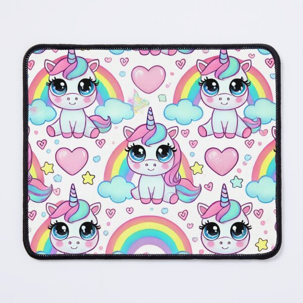 Item preview, Magical Unicorns with Rainbows and Hearts in a Whimsical Fantasy World designed and sold by TeslaSt0re.