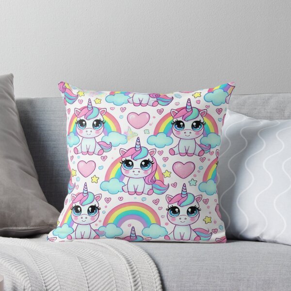 Item preview, Magical Unicorns with Rainbows and Hearts in a Whimsical Fantasy World designed and sold by TeslaSt0re.
