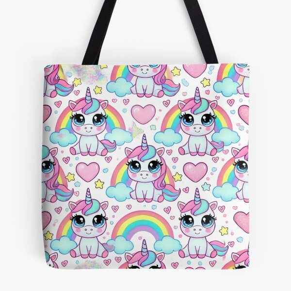 Item preview, Magical Unicorns with Rainbows and Hearts in a Whimsical Fantasy World designed and sold by TeslaSt0re.
