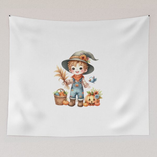 Item preview, Happy cute boy Scarecrow Harvest Fall Fun | PNG 3000x3000px | 300 DPI | Adorable Autumn Art for Crafts, Cards & More designed and sold by angieart68.