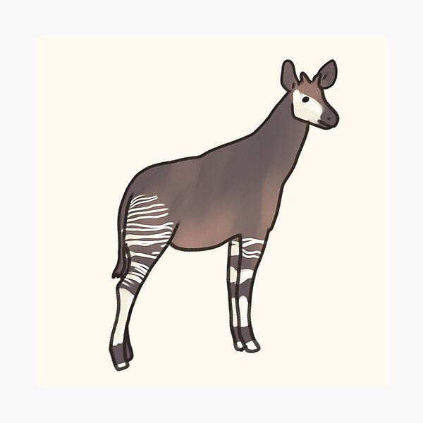 Item preview, Okapi illustration  designed and sold by Artofmayara.