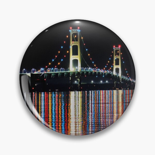 Item preview, Mackinac Bridge Night Reflections designed and sold by WOTWPhotography.