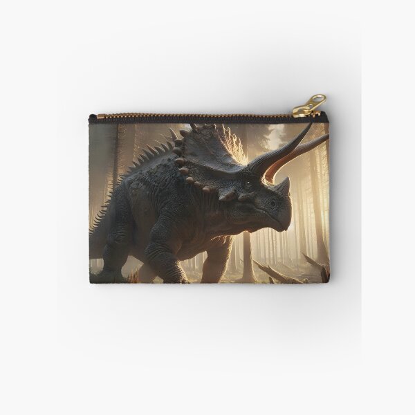 Item preview, Mighty Triceratops in a Majestic Forest at Dawn designed and sold by CitrineLinker.