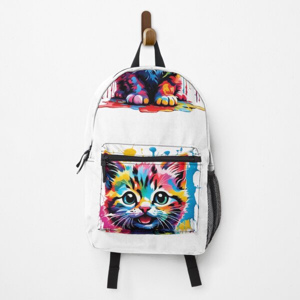 Item preview, Kitty Cat with splashing color art designed and sold by PinnyPxStudio.