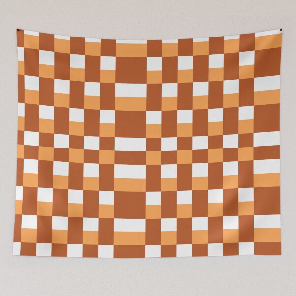 Item preview, orange,brown and white colors vertical pattern designed and sold by Designfs.