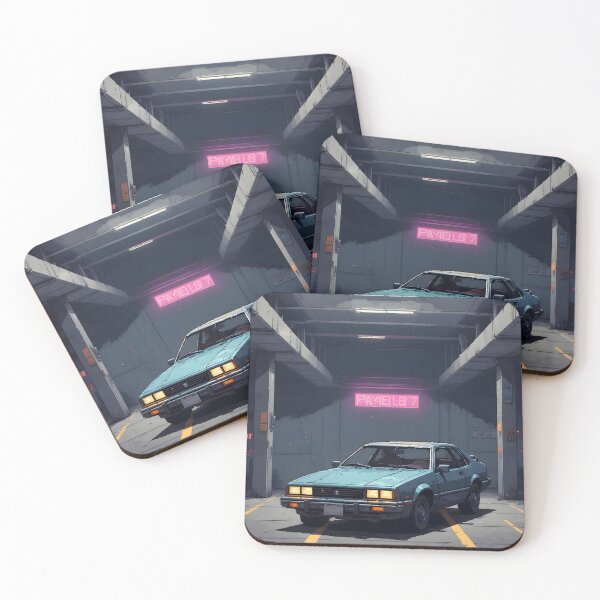Item preview, Pixel Art Cyberpunk Vintage Car designed and sold by papi1998.