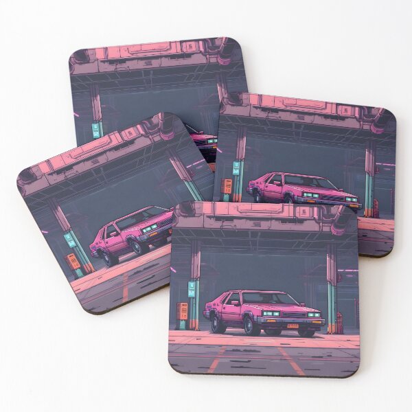 Item preview, Pixel Art Cyberpunk Vintage Car designed and sold by papi1998.