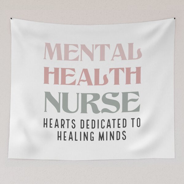 Item preview, Mental Health Nurse hearts dedicated to healing minds designed and sold by jensbyorlando.